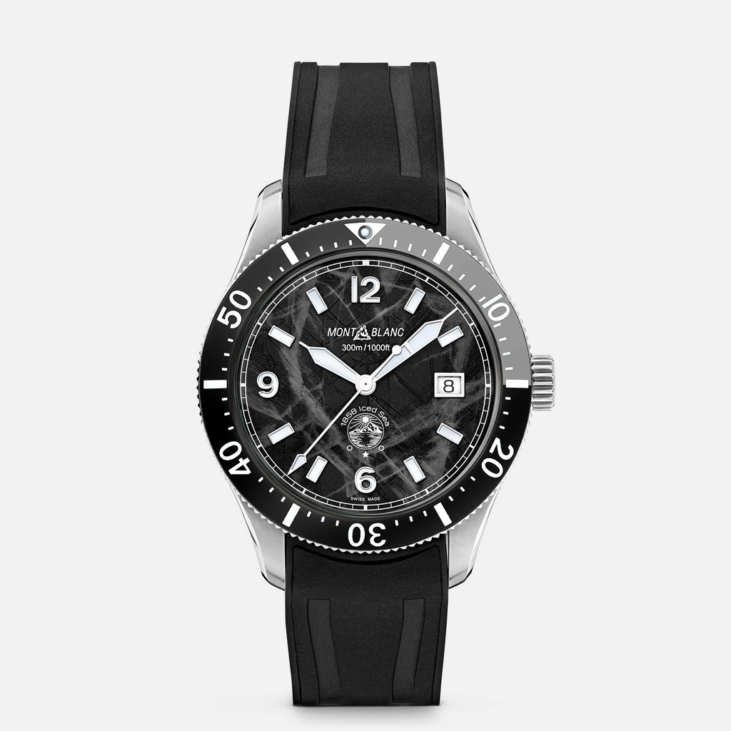 Montre de plongée MONTBLANC 1858 Iced Black Sea 41 mm - Meilleures montres de plongée de luxe pour hommes des profondeurs (tous budgets) | GRANDGOLDMAN.COM