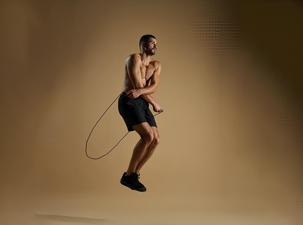 Man jumping rope  - Best home workouts for weight loss and calories burn Full Guide - grandgoldman.com