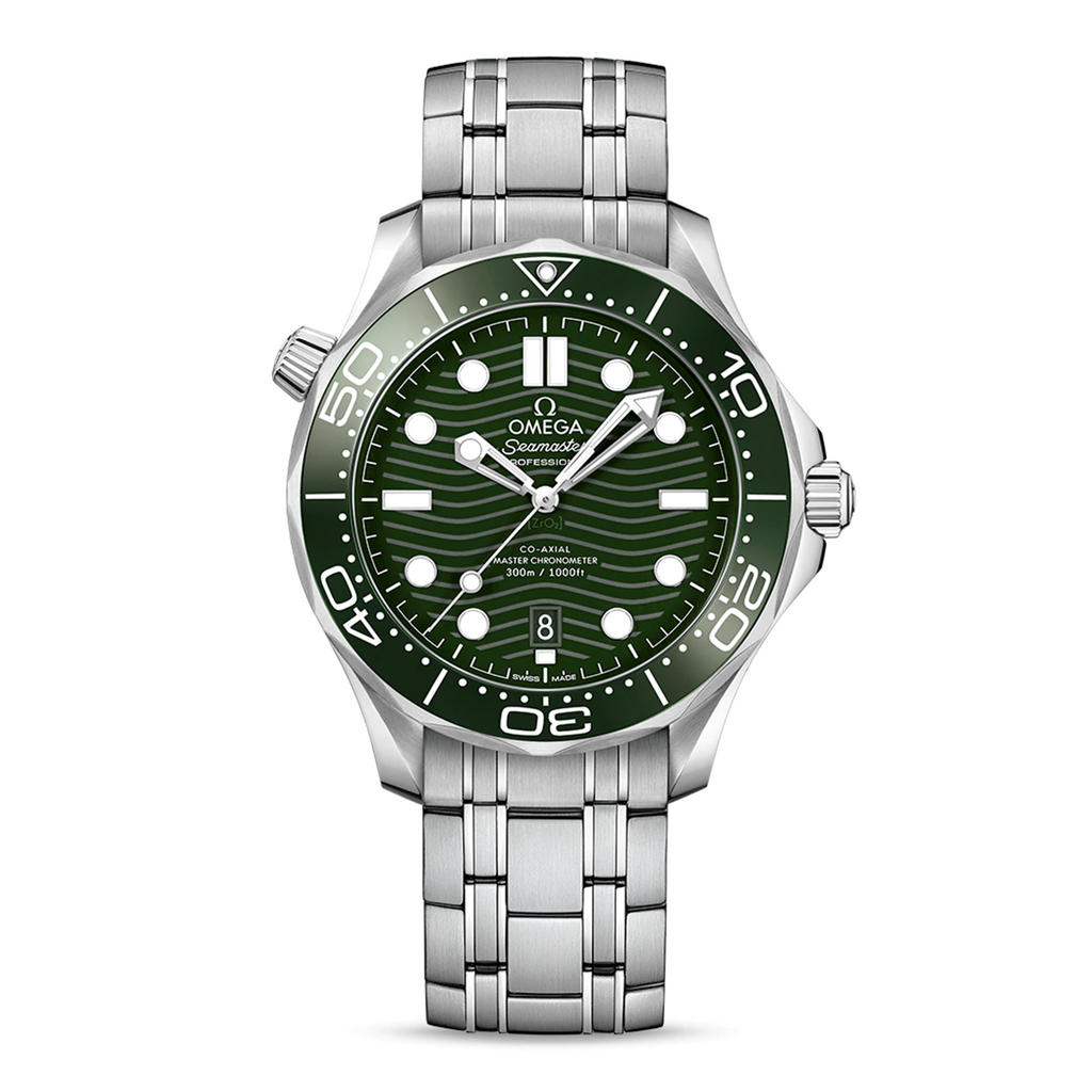 Montre pour homme Seamaster Diver 300m Co-Axial Master Chronometer 42 mm verte - Meilleures montres de plongée de luxe pour hommes des profondeurs (tous budgets) | GRANDGOLDMAN.COM