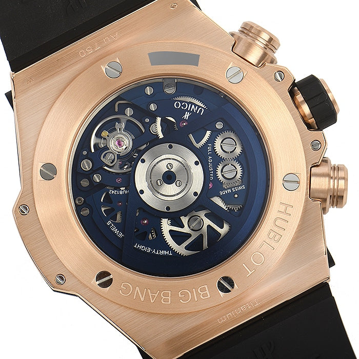 Montre de plongée Big Bang UNICO King Gold Blue 45 mm derrière - Meilleures montres de plongée de luxe pour hommes des profondeurs - GRANDGOLDMAN.COM