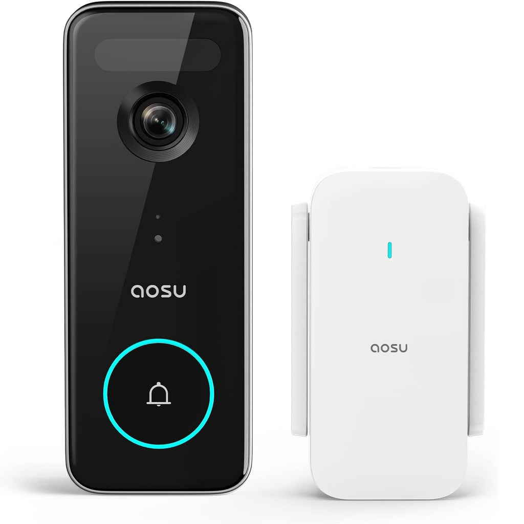 Caméra de sonnette sans fil AOSU 5MP Ultra HD - Le meilleur sans frais mensuels
