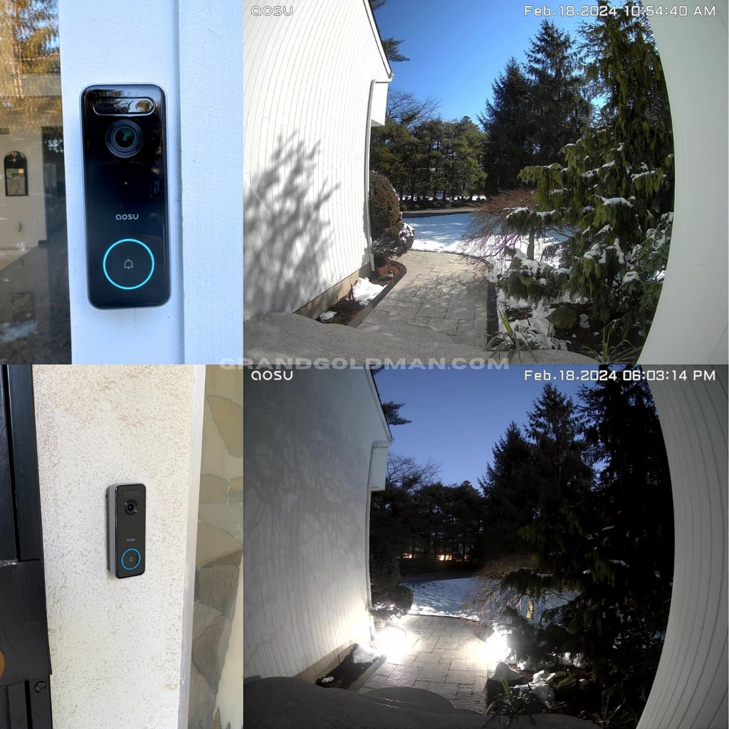 AOSU Wireless Doorbell Camera 5MP Ultra HD - Best With No Monthly Fee