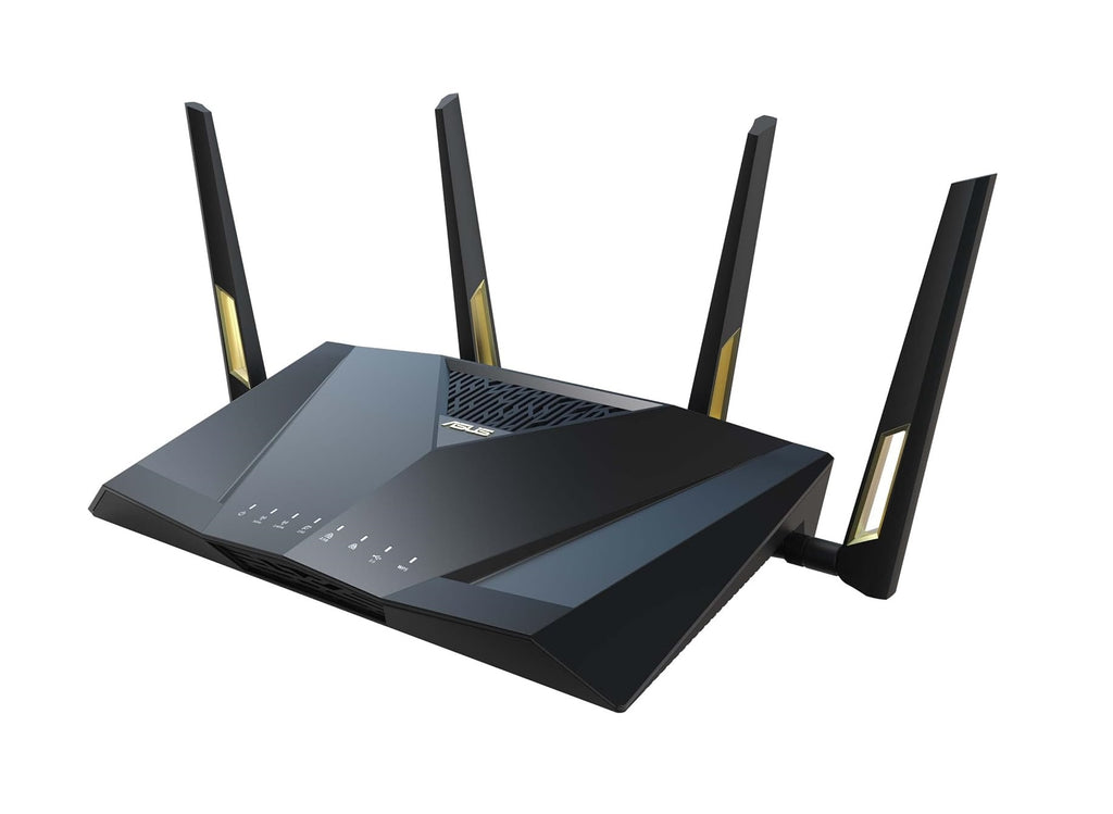 ASUS RT-AX88U Pro (AX6000) Dual Band WiFi 6 Extendable Gaming Router, Dual 2.5G Ports, Rangeboost Plus, Port Forwarding, Subscription-Free Network Security, Instant Guard, VPN, AiMesh Compatible - Best smart wifi router - best wifi routers - grandgoldman.com