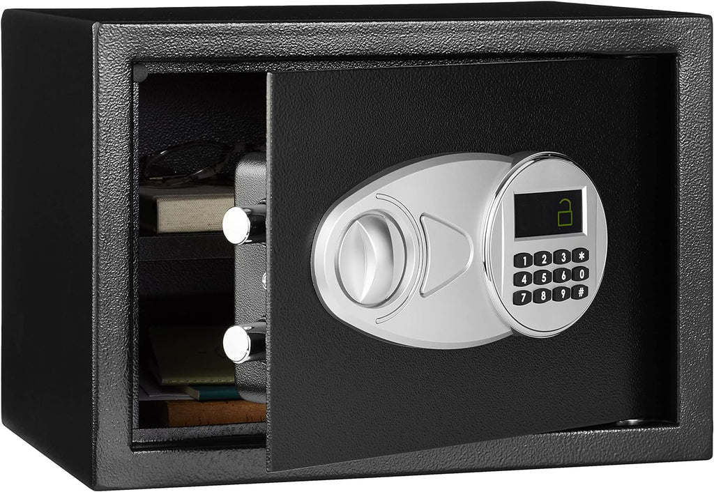 Amazon Basics Steel Security Safe and Lock Box - Bedste pengeskabe til ærlige anmeldelser i hjemmet - GRANDGOLDMAN.COM