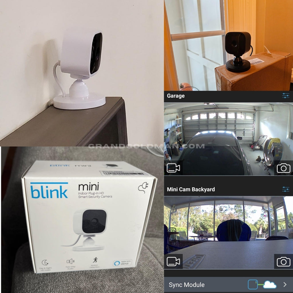 BLINK Mini – Compact indoor plug-in smart security camera - best hidden cameras for bedroom, bathroom and home - GRANDGOLDMAN.COM