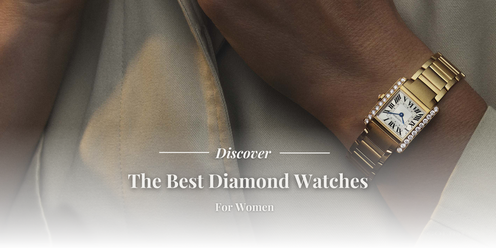 Diamond cartier tank française in gold - Best diamond watches for ladies