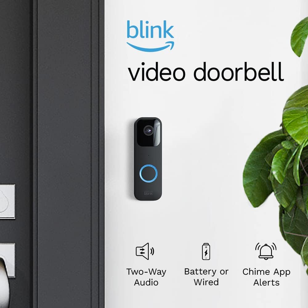 Blink videodørklokke | Tovejslyd, HD-video, bevægelses- og klokkespil-app-advarsler og Alexa-aktiveret - kablet eller ledningsfrit (sort) - Videodørklokkekameraer Omfattende vejledning, fordele og bedste mærker / grandgoldman.com