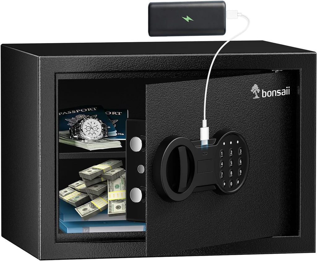 BONSAII: Best Safe with Exterior Phone Charger - Best Safes for Home Honest Reviews - GRANDGOLDMAN.COM