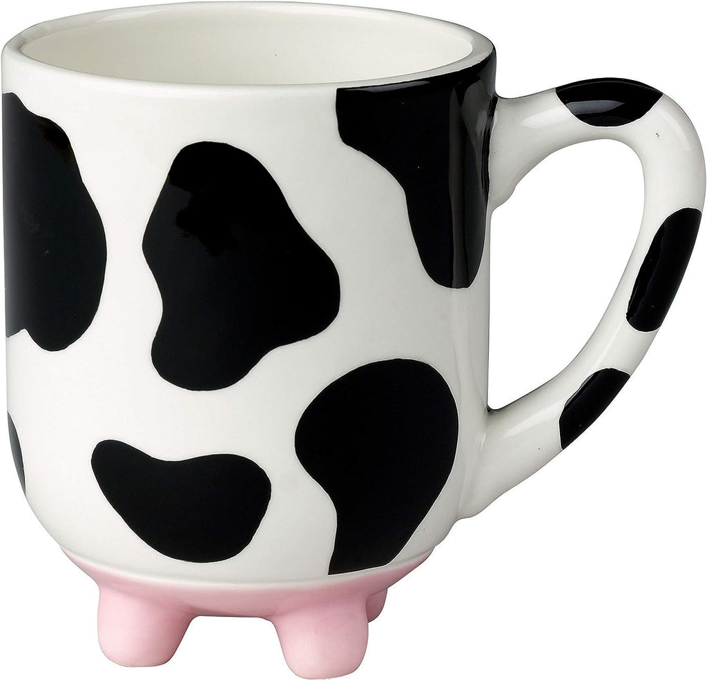 Udderly Cow Mug with Non-Skid Silicone Feet, Hand Painted Ceramic, 20 fl.oz - Best Weird Gift Ideas & Stuff for Friends - GRANDGOLDMAN.COM