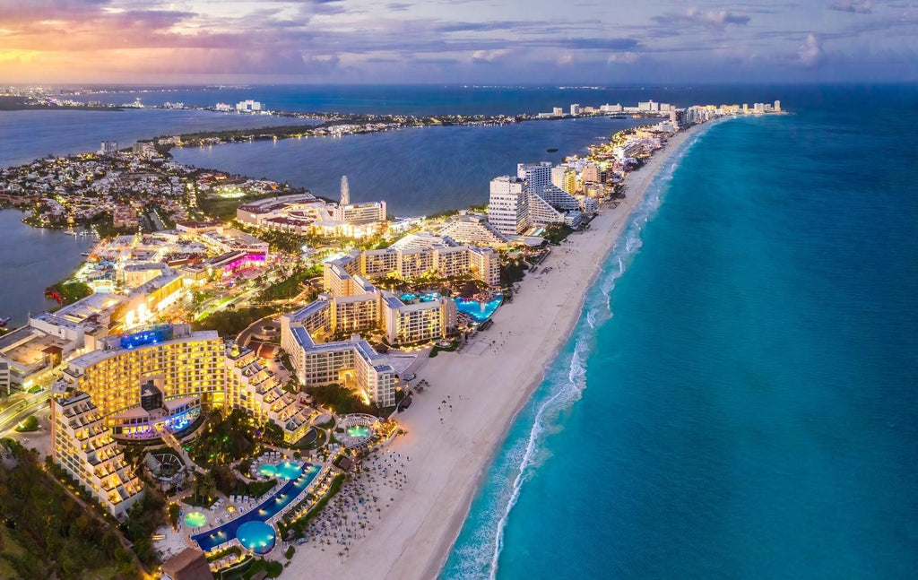 Cancun night skyline