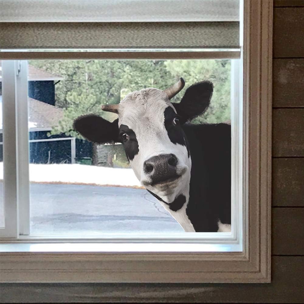 Cow Window Cling for Cow Lover - best weird gift ideas and stuff for friends - GRANDGOLDMAN.COM