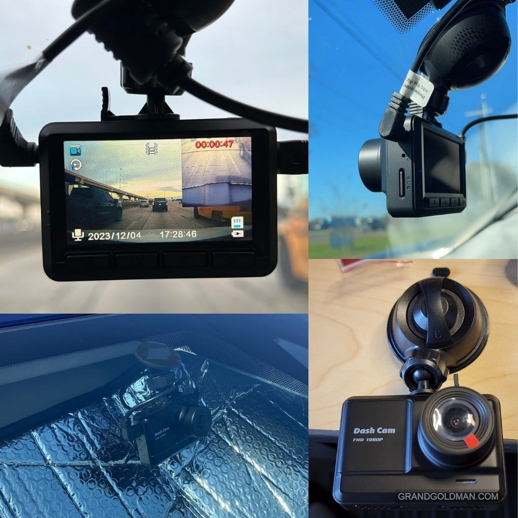 DKK Mini Dash Cam avant et arrière - Meilleure caméra de tableau de bord pour les camionneurs - GRANDGOLDMAN.COM