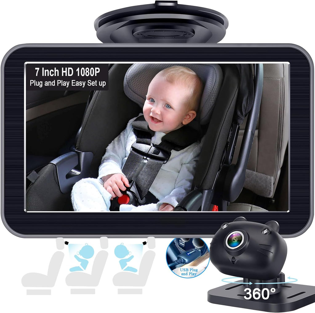 DOHONEST 7” USB Camera 360 - Best Baby Monitor for Car - Best baby monitor without wifi -   GRANDGOLDMAN.COM