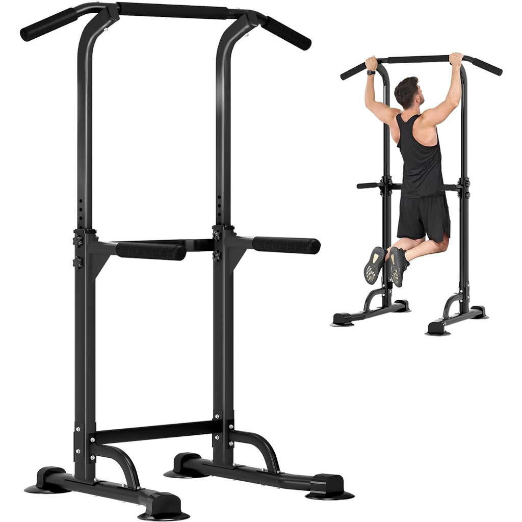 DLANDHOME Power Tower Dip Station: Best for Height Adjustment 65” to 83” - Best Dip Bars & Pull-Up Stations for Home Gym (Reviews) - GRANDGOLDMAN.COM
