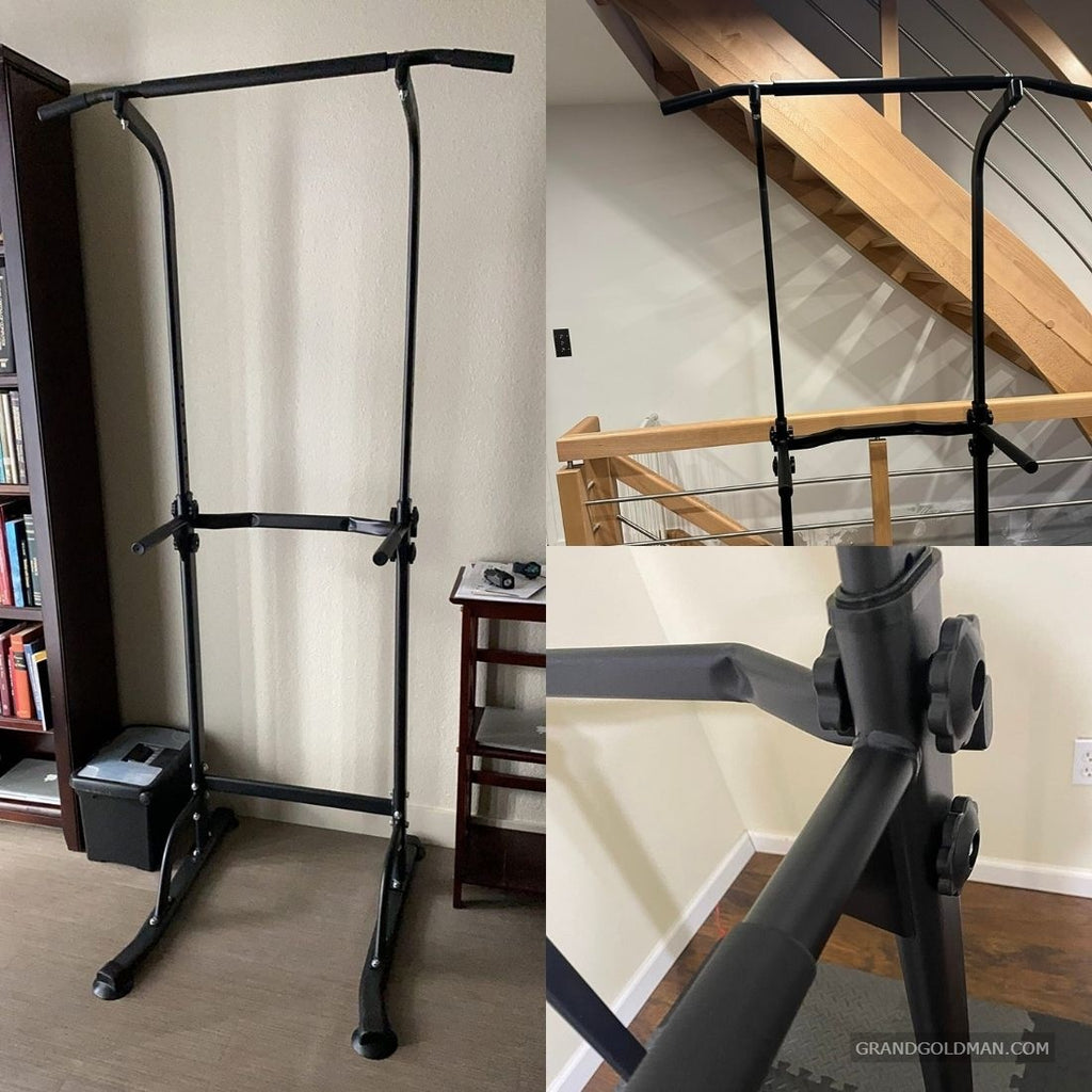 DLANDHOME Power Tower Dip Station: Best for Height Adjustment 65” to 83” - Best Dip Bars & Pull-Up Stations for Home Gym (Reviews) - GRANDGOLDMAN.COM