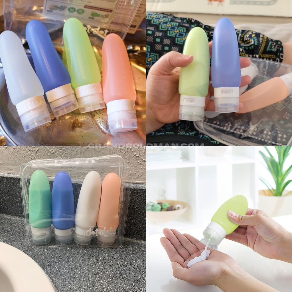 DOT&DOT Leak Proof Travel Bottles for Toiletries, TSA Approved - Best Travel Toiletry Bottles Reviews - GRANDGOLDMAN.COM