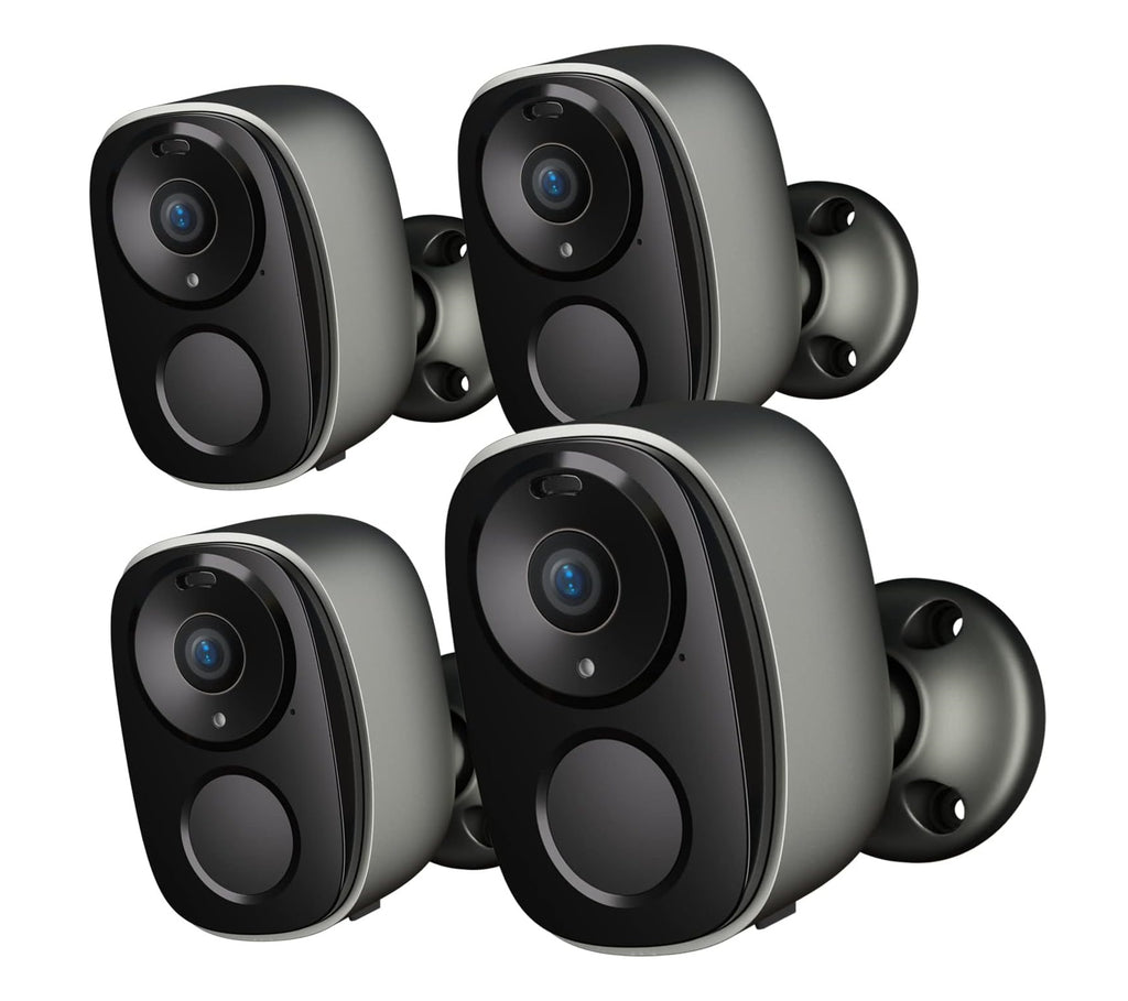 Caméras de sécurité ELECCTV 2K sans fil pour l'extérieur, caméra alimentée par batterie 2K pour la sécurité de la maison avec IP65 - Caméras de sécurité alimentées par l'IA - grandgoldman.com