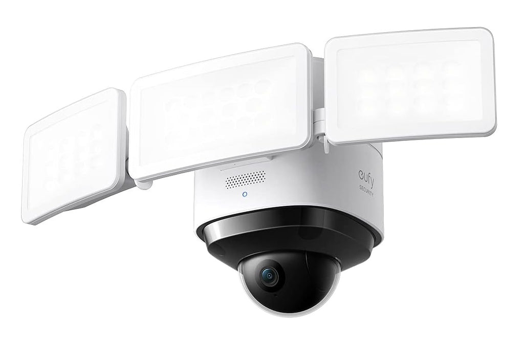 Caméra de projecteur de sécurité EUFY S330 S330, couverture panoramique et inclinaison à 360 degrés, 2K Full HD, 3 000 lumens, éclairage intelligent, résistant aux intempéries, sur l'appareil 3 - 11 meilleures caméras de projecteur sans abonnement (Avis) - grandgoldman.com