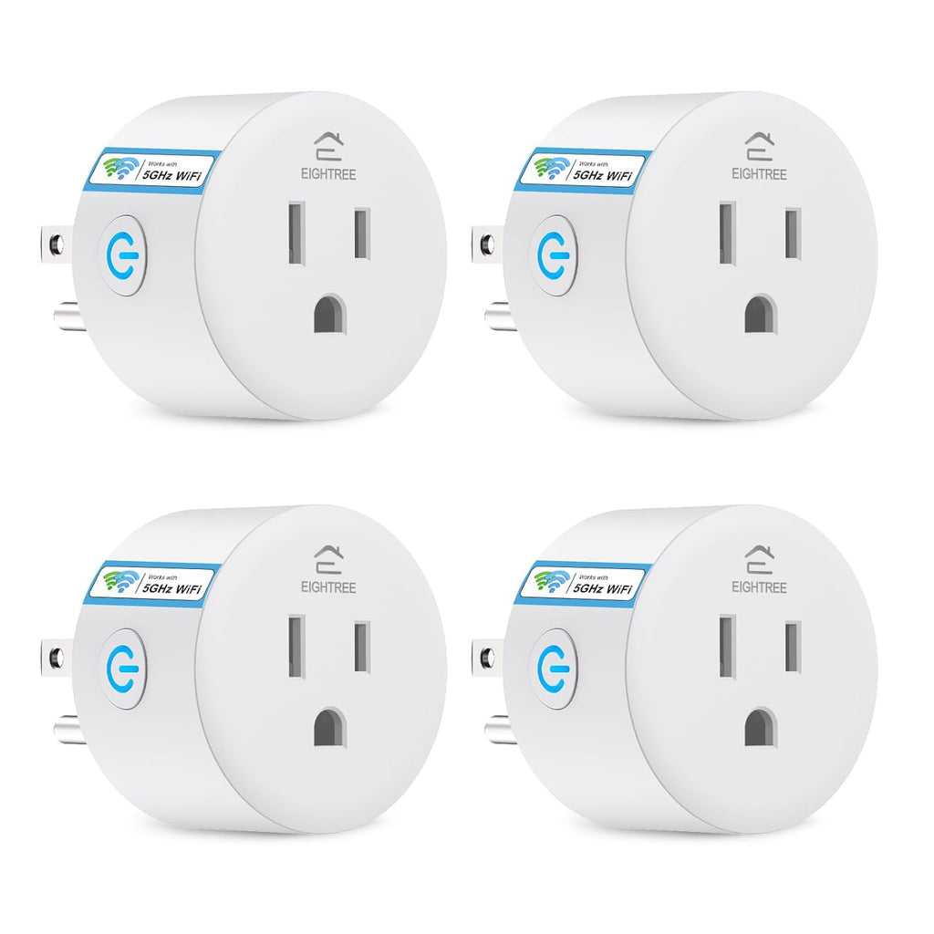 Eightree Smart Plug for 5GHz & 2.4GHz, Smaet Outlet WiFi Socket with APP Remote Control, Compatible with Alexa, 4 Pack ET05-USA 2 - best smart plugs - grandgoldman.com