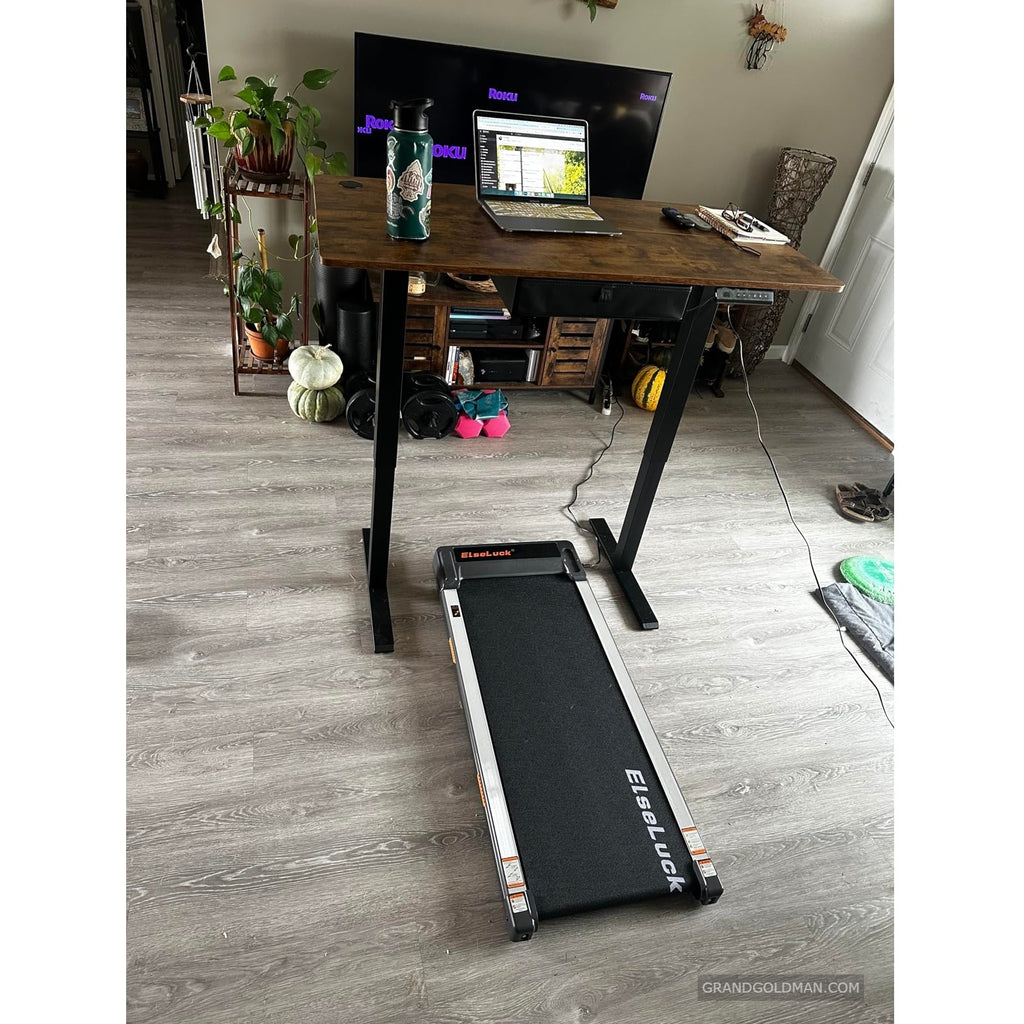 Tapis de marche Elseluck, tapis de course sous le bureau pour le bureau à domicile, tapis de marche portable 2 en 1 – Meilleur équipement de gym à domicile pour un espace limité Avis - grandgoldman.com