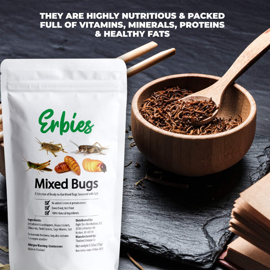 Erbies Edible Bug Mixed Trail Mix - meilleures idées cadeaux étranges et trucs pour les amis - GRANDGOLDMAN.COM