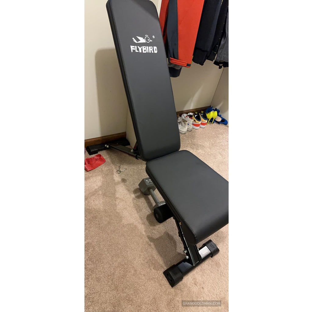 FLYBIRD Weight Bench, Adjustable Strength Training - Best Home Gym Equipment for Limited Space Reviews - grandgoldman.com