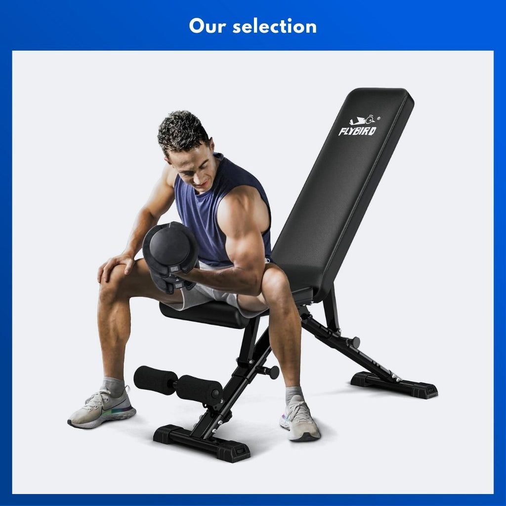 FLYBIRD Weight Bench, Adjustable Strength Training Bench for Full Body Workout (2) - Best weight bench for home gym - grandgoldman.com