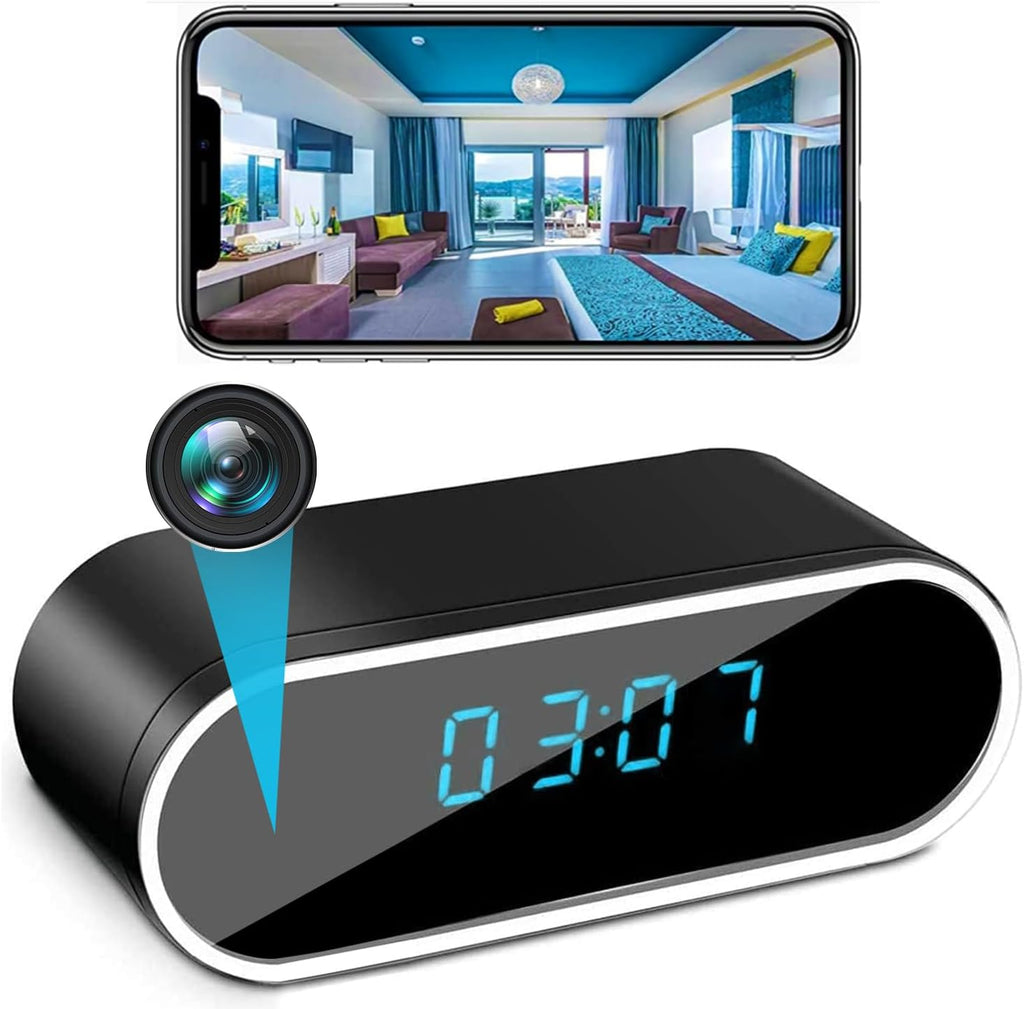 WiFi Hidden Camera Alarm Clock HD 1080P - GELLISLEFT - Best Value Spy Cam - best hidden cameras for bedroom, bathroom and home - GRANDGOLDMAN.COM