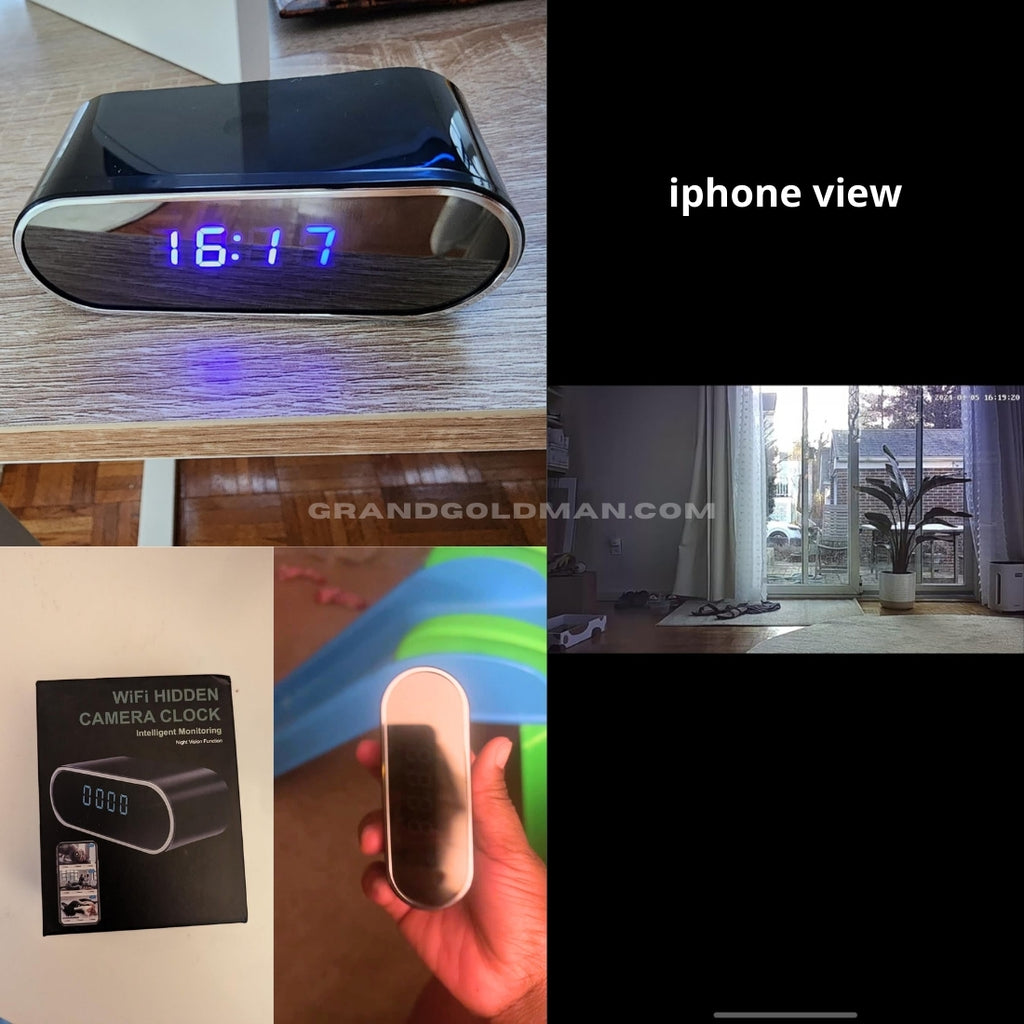 WiFi Hidden Camera Alarm Clock HD 1080P - GELLISLEFT - Best Value Spy Cam - best hidden cameras for bedroom, bathroom and home - GRANDGOLDMAN.COM