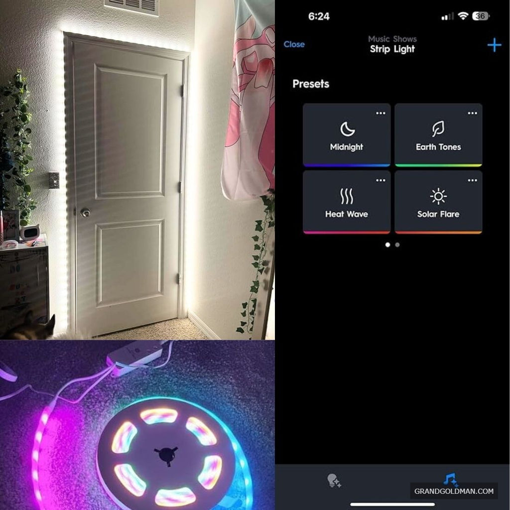 GE CYNC Dynamic Effects Smart LED Light Strip, Color Changing Indoor Christmas Lights and Holiday Decor - Best LED Strip Lights on Amazon (Reviews) - grandgoldman.com