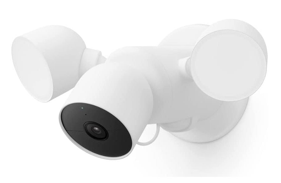 Google Nest Cam avec projecteur - Caméra extérieure - Caméra de sécurité projecteur, blanche, 1 unité (paquet de 1) - Meilleures caméras projecteur sans abonnement (Avis) - grandgoldman.com