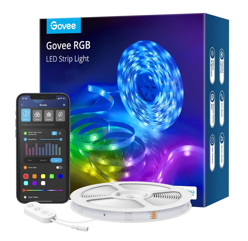 Govee Smart LED Strip Lights, 16.4ft WiFi LED Strip Lighting Work with Alexa and Google Assistant - Best LED Strip Lights on Amazon (Reviews) - grandgoldman.com