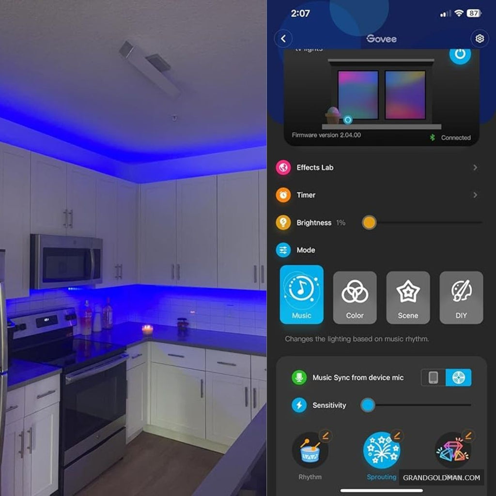 Govee Smart LED Strip Lights, 16.4ft WiFi LED Strip Lighting Work with Alexa and Google Assistant - Best LED Strip Lights on Amazon (Reviews) - grandgoldman.com