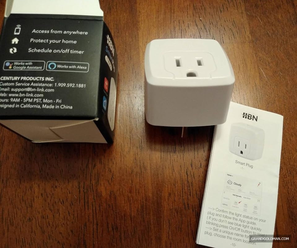 HBN Smart Plug Mini 15A, prise intelligente WiFi fonctionne avec Alexa, Google Home Assistant, télécommande avec fonction minuterie, aucun hub requis, certifié ETL, WiFi 2,4 G uniquement, paquet de 4 - meilleures prises intelligentes - grandgoldman.com