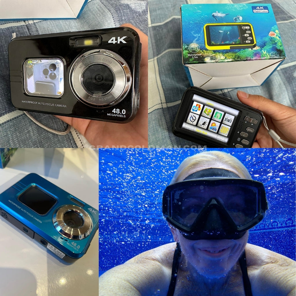 HICSHON 4K 48 MP Autofocus Waterproof Digital Camera: Best Zoom 16x - Best Underwater Camera for Snorkeling Reviews - GRANDGOLDMAN.COM