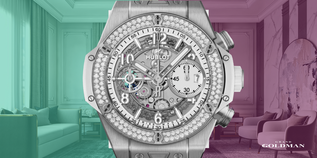 Big Bang Unicon Titanium White Diamonds men watch 42 mm - Buy Diamond Watches Online: Best & Safest Stores (2023) - Grandgoldman.com