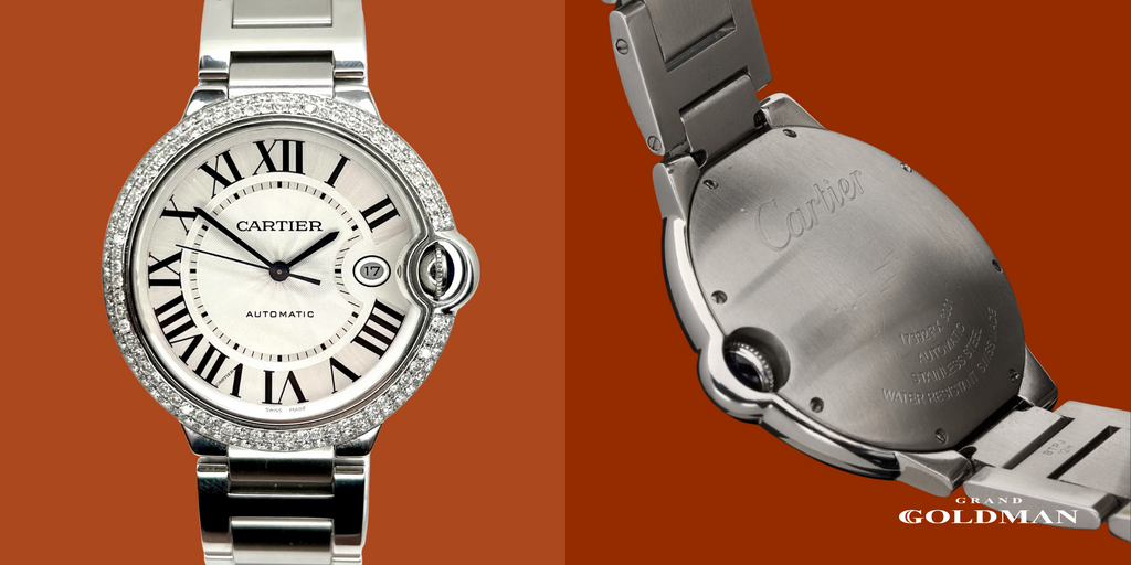 Montre Cartier Ballon personnalisée avec lunette en diamant pour homme 2,75 ct - Éblouissante et intemporelle : 49 meilleures montres en diamant que vous pouvez acheter aujourd'hui - GRANDGOLDMAN.COM