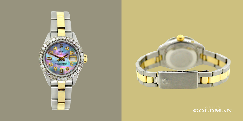 Montre femme diamant Rolex Datejust 26 mm en acier inoxydable et or 18 carats 1,2 ct - Éblouissante et intemporelle : 49 meilleures montres en diamant que vous pouvez acheter aujourd'hui - GRANDGOLDMAN.COM