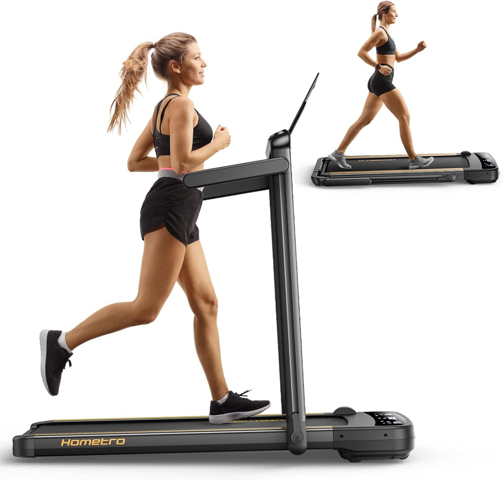 HomeTro 3.0HP Foldable Compact Treadmill,2 in 1 Walking Pad & Jogging Machine for HomeOffice - Best Treadmills for Home Gym Reviews - grandgoldman.com