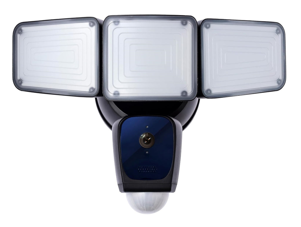 Caméra de sécurité pour projecteur de zone domestique - Sécurité extérieure intelligente à triple tête 2,4 GHz 1080P câblée - Meilleures caméras de projecteur sans abonnement (Avis) - grandgoldman.com