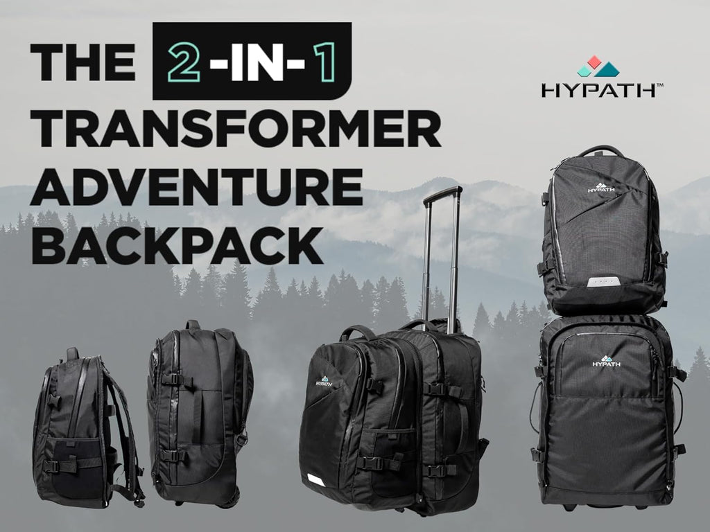 Best with Wheels - HYPATH 2-in-1 Transformer Travel Backpack - Best Travel Backpack for EUROPE Reviews - GRANDGOLDMAN.COM