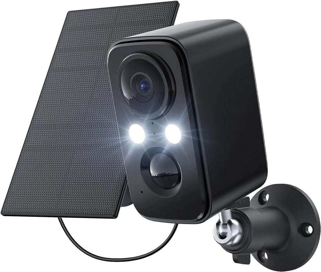 IHOXTX Security Cameras Wireless Outdoor, Flood Light Solar  - Best Solar Powered Security Camera - GRANDGOLDMAN.COM