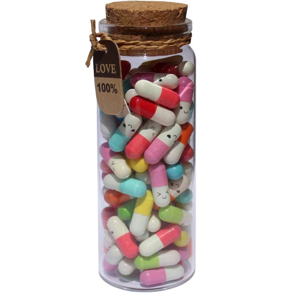 INFMETRY Cute Capsules in a Glass Bottle Lovely Notes Couples Gifts for Him Her  - Best weird gift ideas and stuff on amazon - weird gift website weird gift cards weird gift for friend - grandgoldman.com