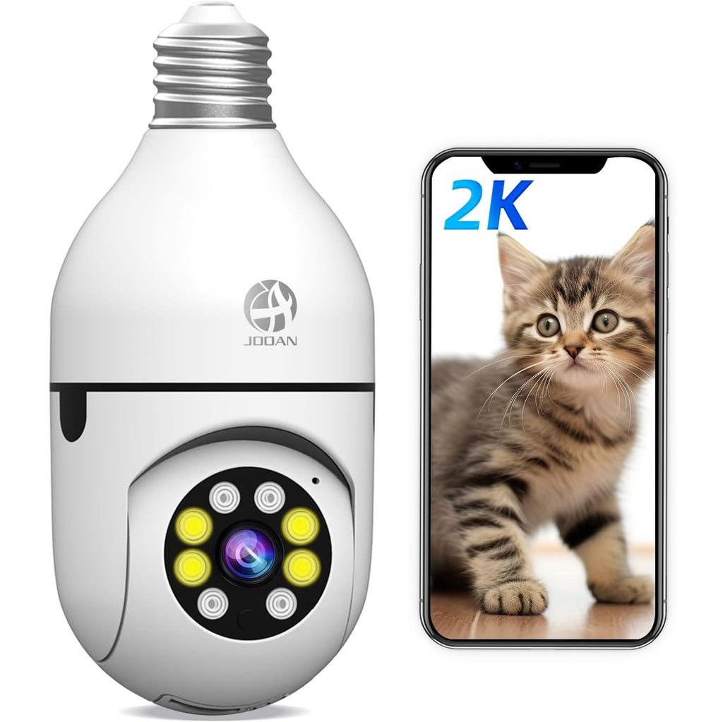 Caméra de sécurité à ampoule JOOAN 5G, ampoule sans fil 360 : idéale pour l'intérieur - Meilleure caméra de sécurité à ampoule - GRANDGOLDMAN.COM
