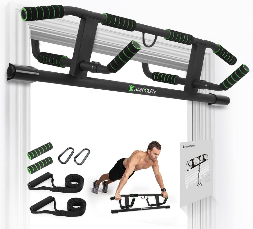 KAKICLAY 2024 Upgrade Multi-Grip Pull Up Bar with Smart Larger Hooks Technology - Best Pull Up Bars for Home Gym (Honest Reviews) - Best chin up bars grandgoldman.com