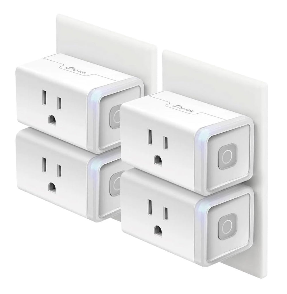 Kasa Smart Plug HS103P4, Smart Home Wi-Fi Outlet Works with Alexa, Echo, Google Home & IFTTT, No Hub Required, Remote Control, 15 Amp, UL Certified, 4-Pack, White - Smart Plugs and Energy Usage Tracking