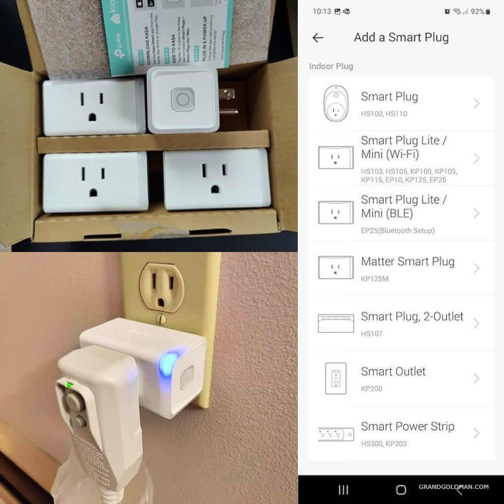Kasa Smart Plug HS103P4, prise Wi-Fi Smart Home fonctionne avec Alexa, Echo, Google Home et IFTTT, aucun hub requis, télécommande, 15 A, certifié UL, paquet de 4, blanc 2 - meilleures prises intelligentes - grandgoldman.com