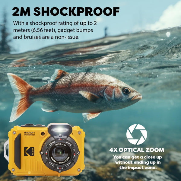 KODAK PIXPRO WPZ2 Rugged Waterproof Shockproof Digital Camera: Best Snorkeling Camera Bundle - Best Underwater Camera for Snorkeling Reviews - GRANDGOLDMAN.COM