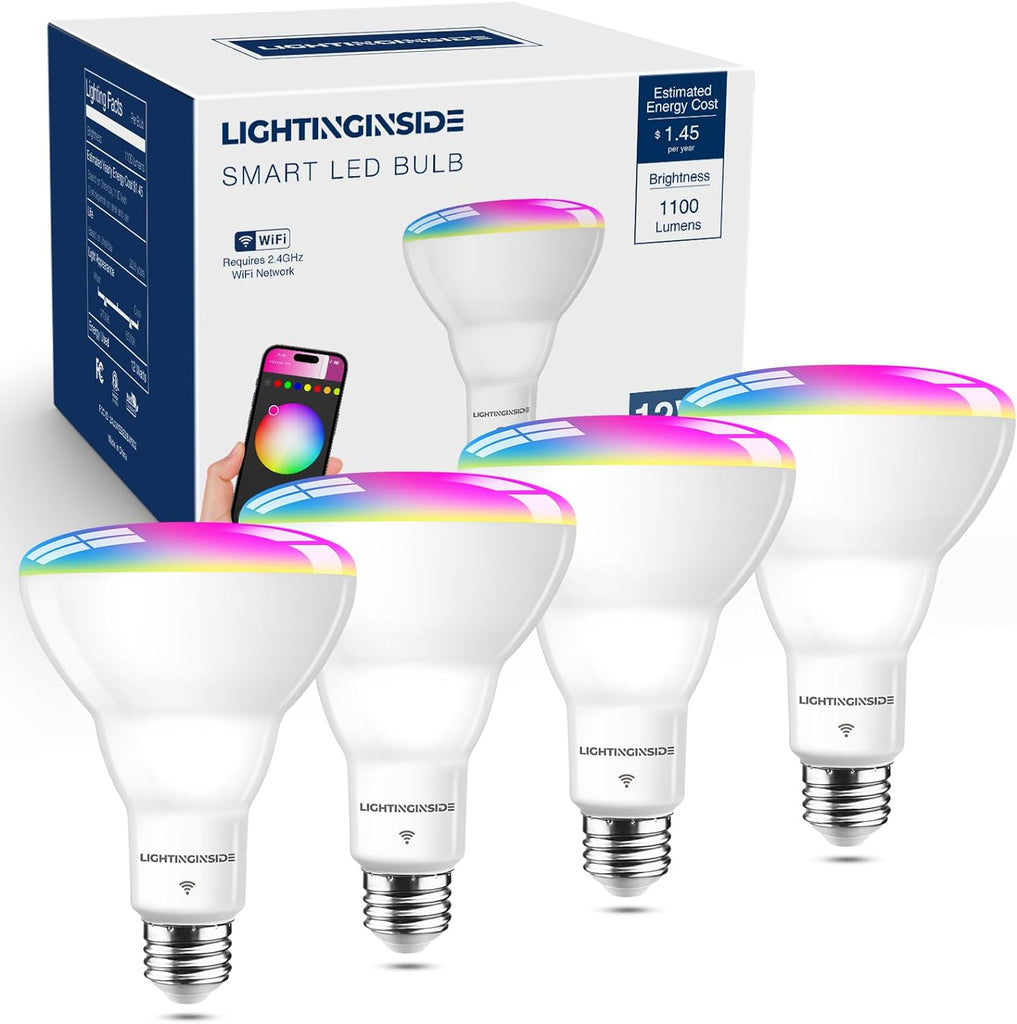 LIGHTINSIDE Smart Recessed Light Bulbs 75W Equivalent