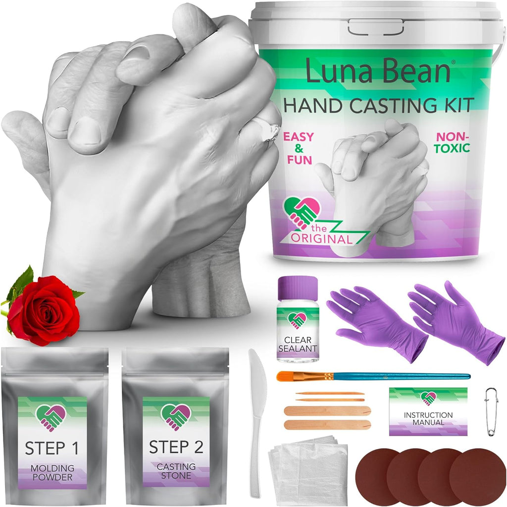 Luna Bean Hand Casting Kit - Unique Couples Gifts for Christmas  - Best weird gift ideas and stuff on amazon - weird gift website weird gift cards weird gift for friend - grandgoldman.com